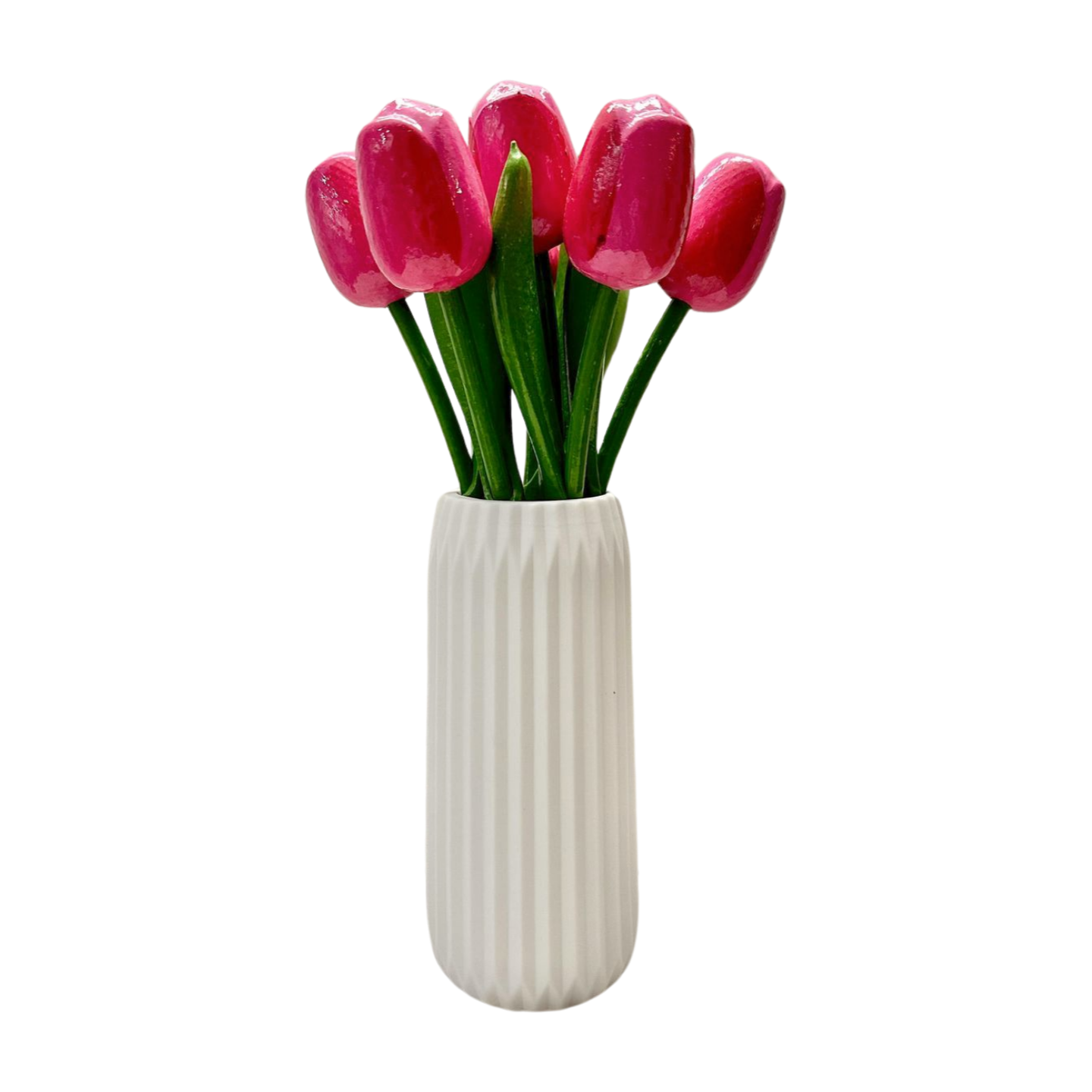 Wooden Dutch Tulips in Pink