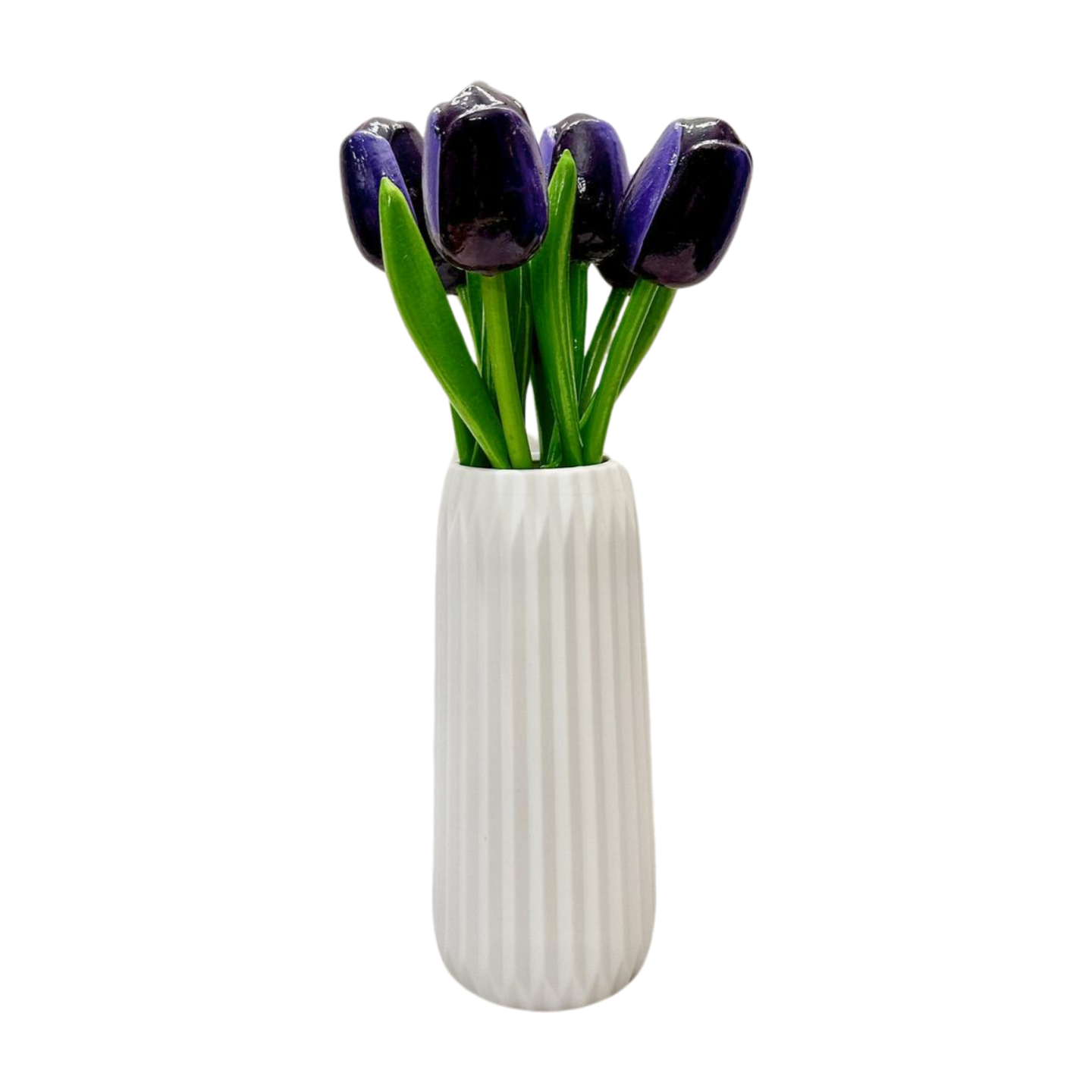 Wooden Dutch tulips in purple
