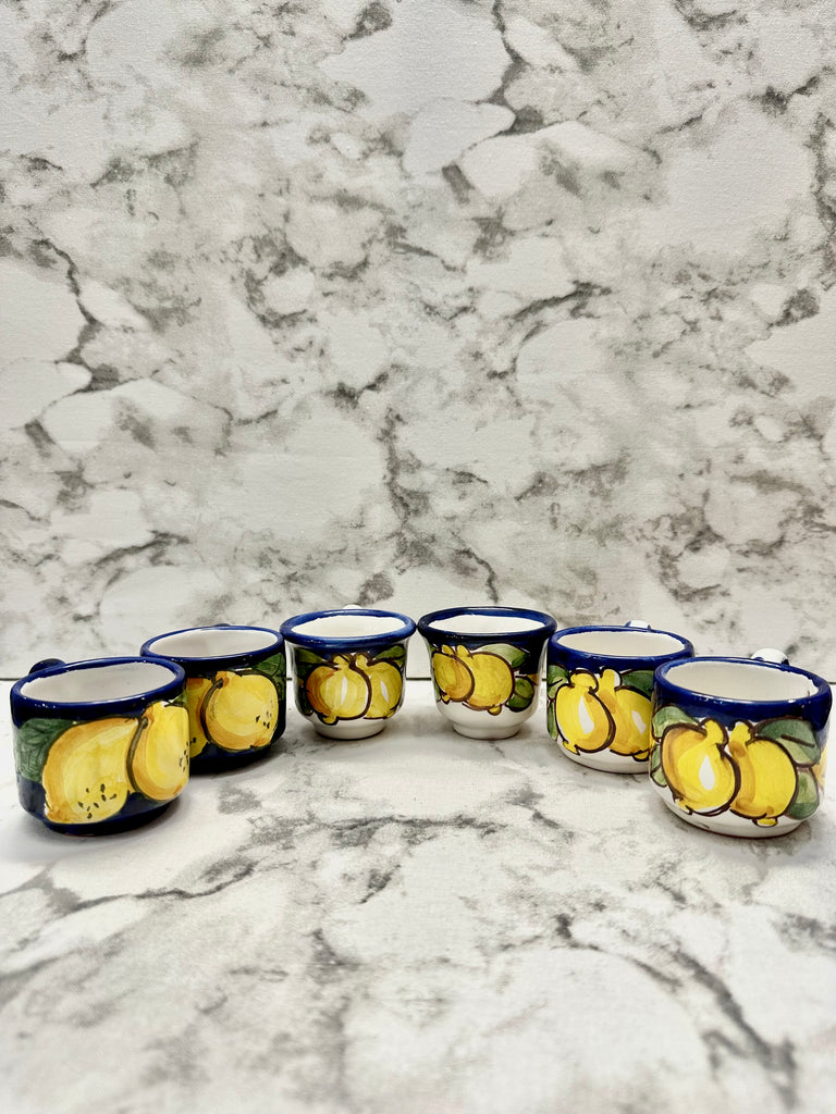 Italian Espresso Cups, Set of 2 - Yellow Flowers – Casa Horatio