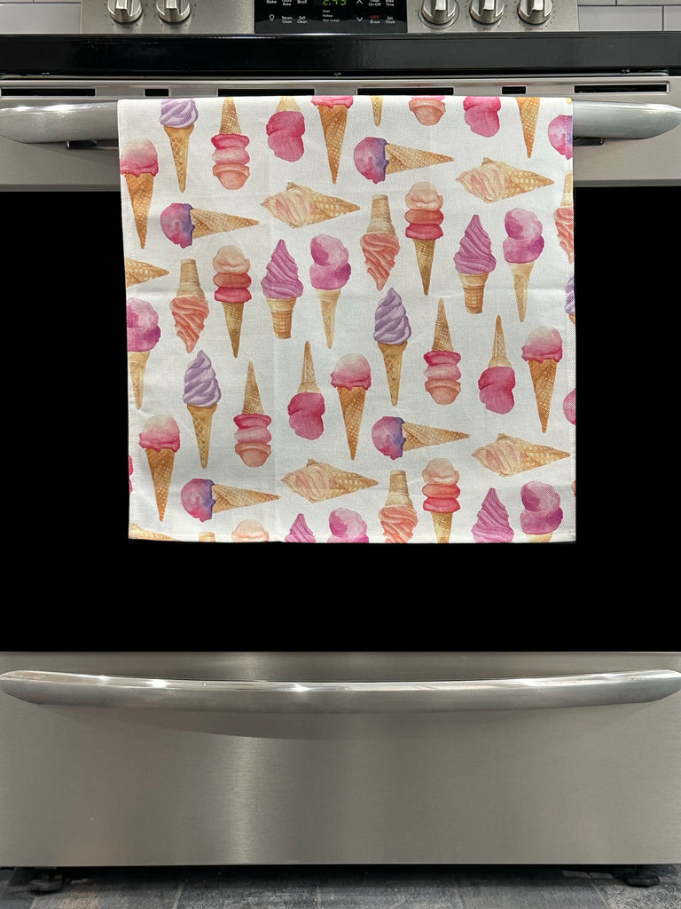 Design Imports Dish Towel Mod Ice Cream Printed Dishtowel One-Size
