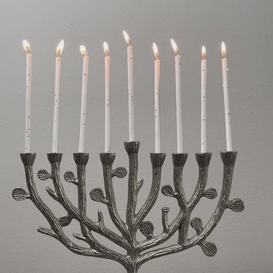 Tree of Life Menorah with Candles